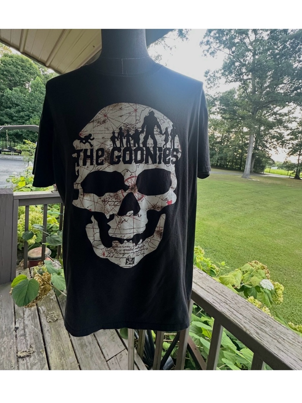 Hybrid Apparel The Goonies Skull Graphic Tee - Black Short Sleeve Size XXL
